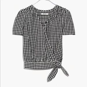 Madewell short sleeve wrap top